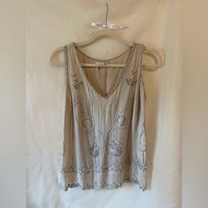 Banana Republic Beaded Silk Blouse